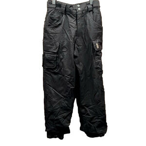 DC Ski Pants, Kids M, Adj waist 12.5”, L32”, Canvas outside, zip pockets (T6)